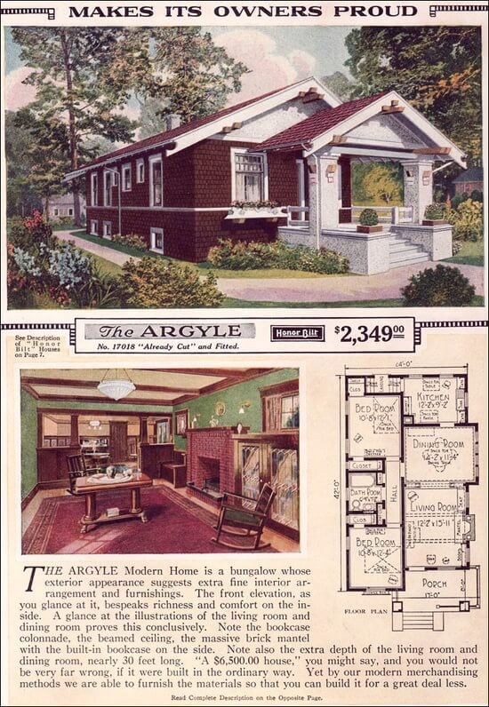 old retro real estate ad drawing 