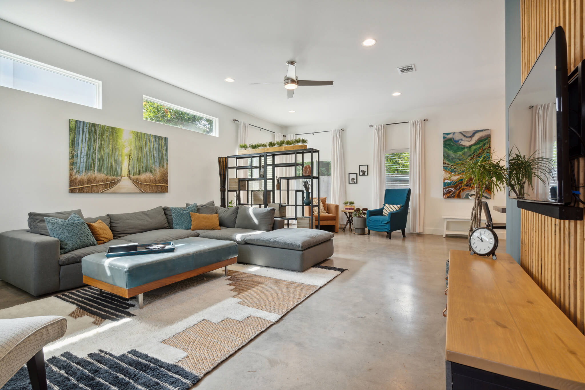 living room HDR real estate photo