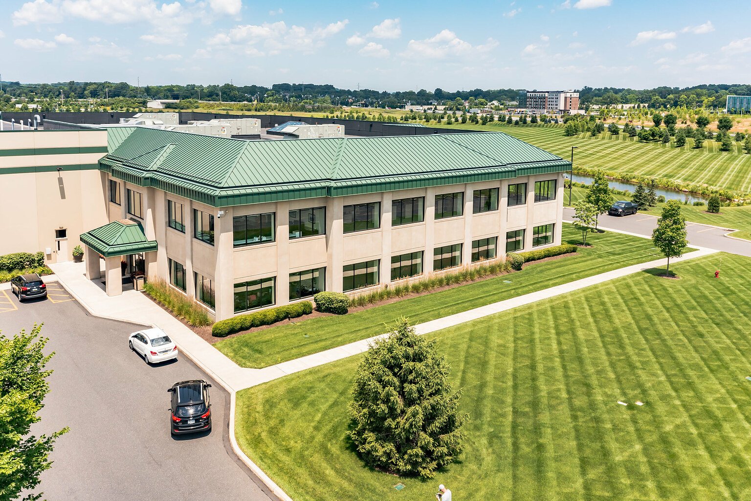 drone photo industrial office real estate