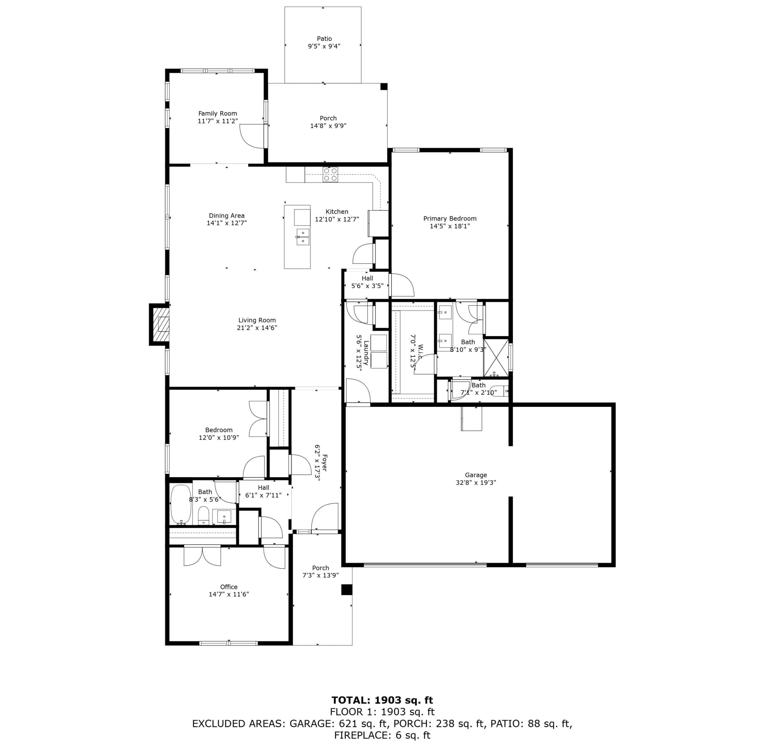 Example of real estate floor plan