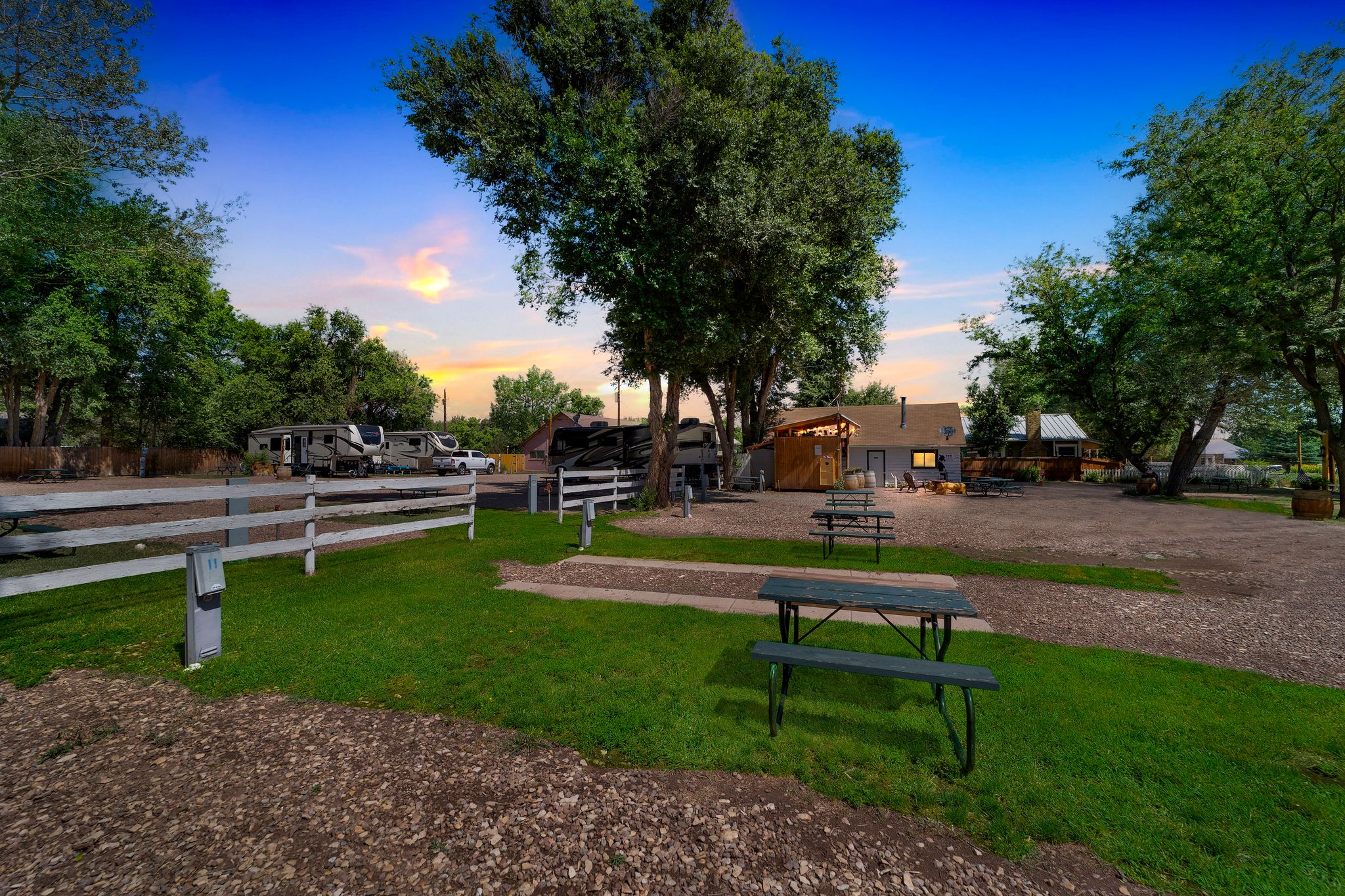 Twilight of campground 