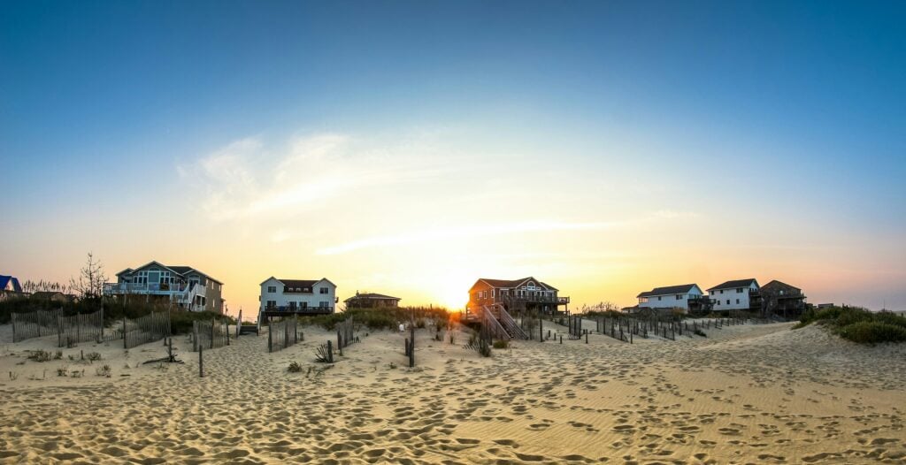 houses on the beach