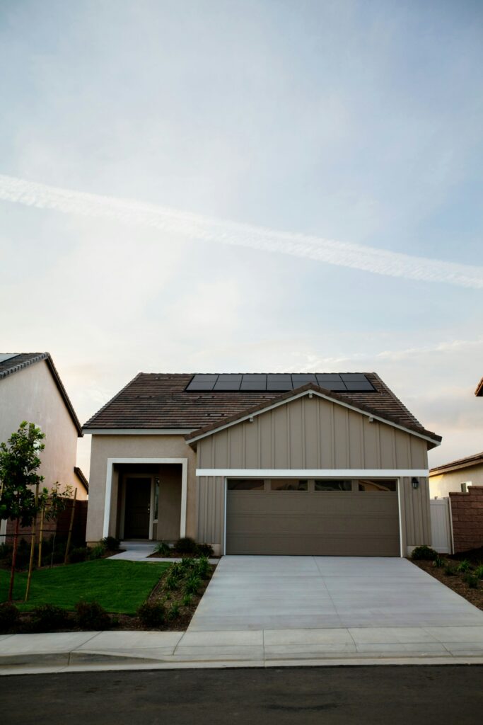 home with solar panels