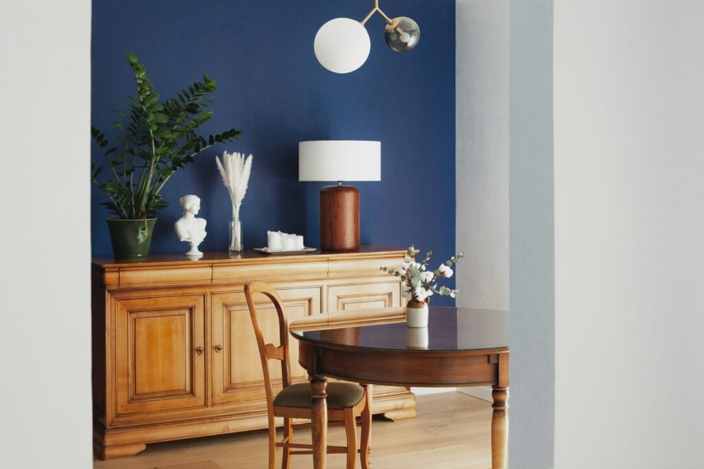 blue dining room