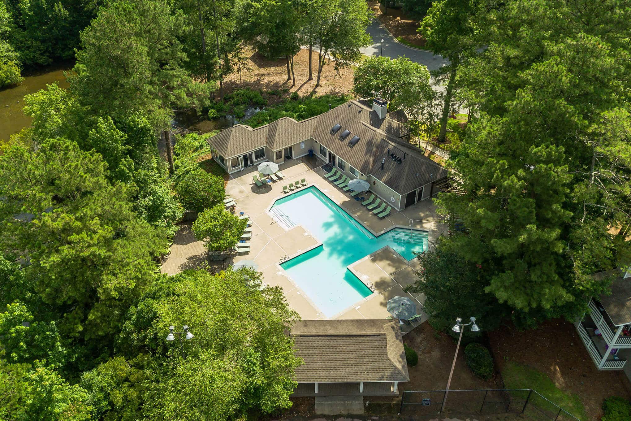 Aerial photo private residence Stone Mountain, GA