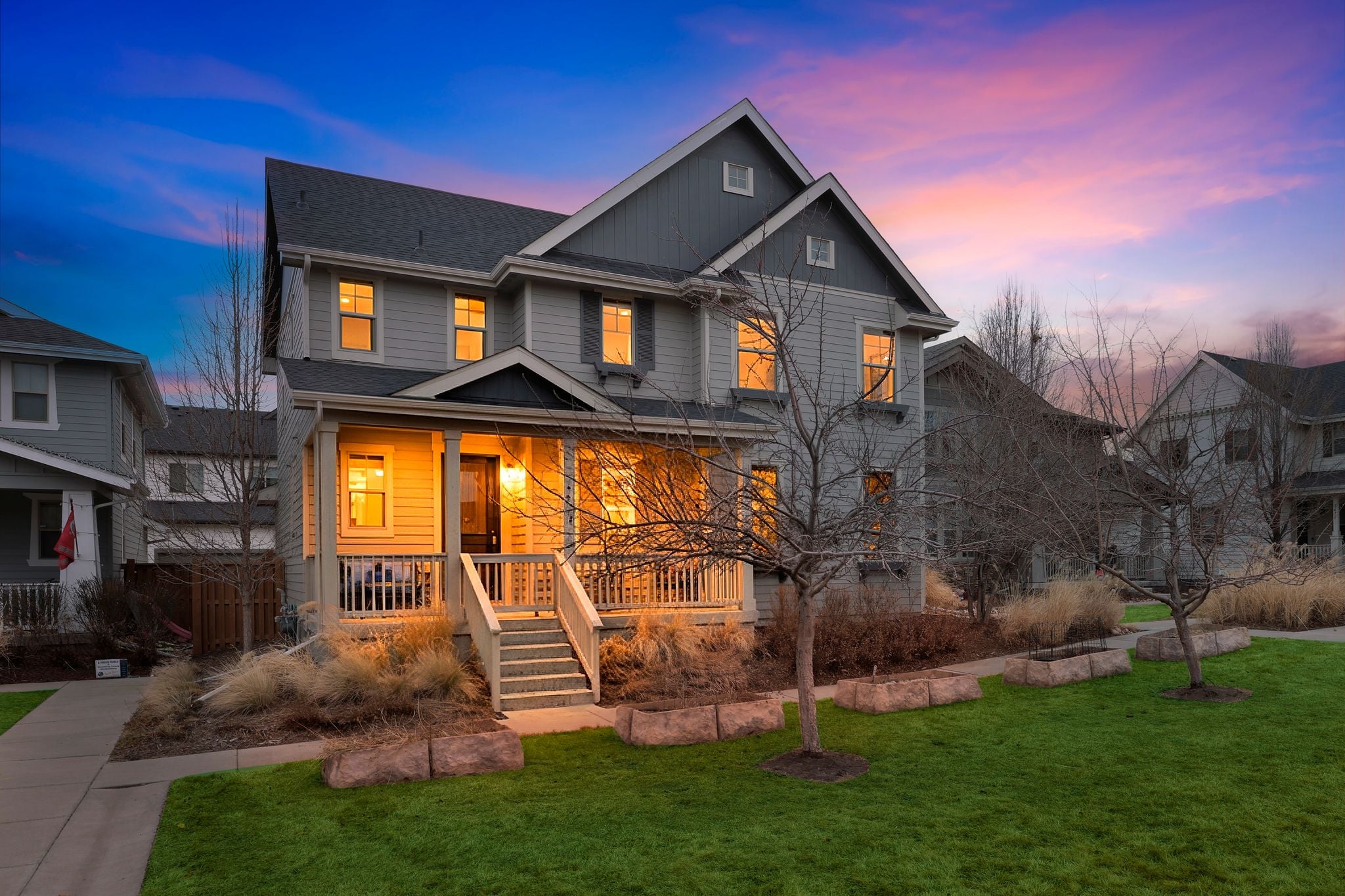 Denver real estate photo, twilight