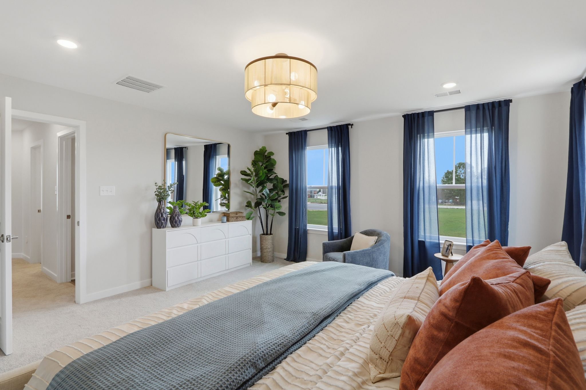 primary bedroom real estate photo by HomeJab