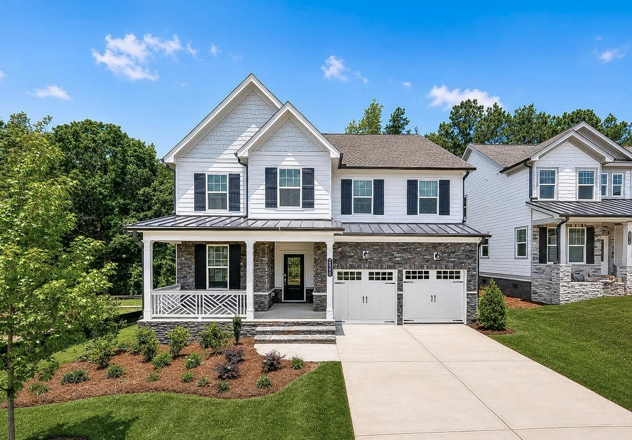 Exterior of a professionally photographed home prepared for listing