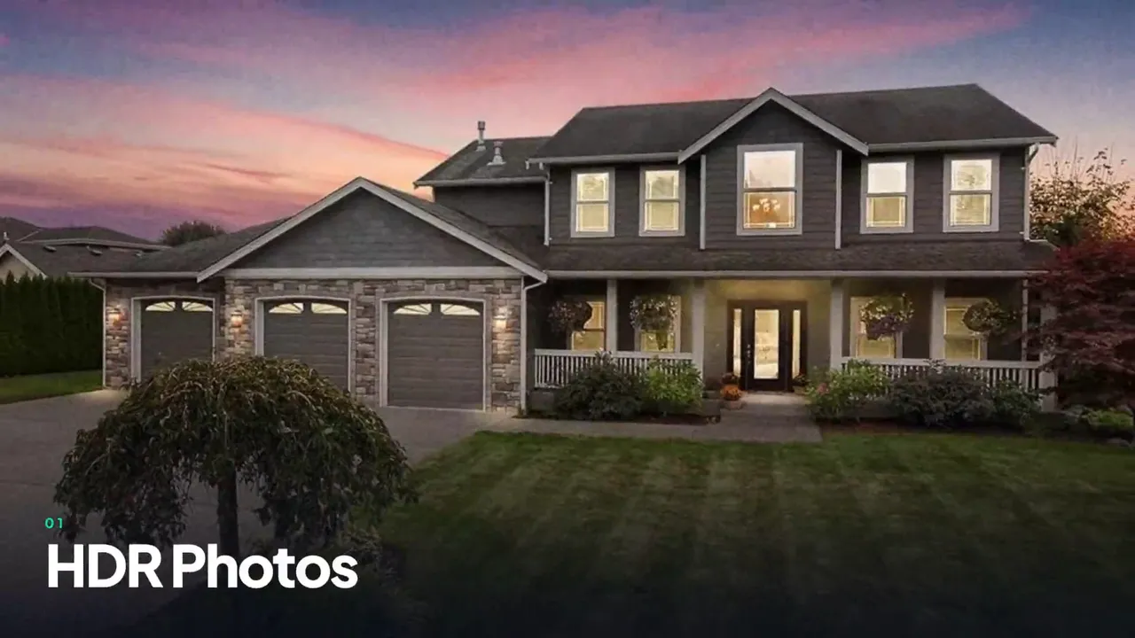 Twilight exterior of a two-story home, from the HomeJab intro video