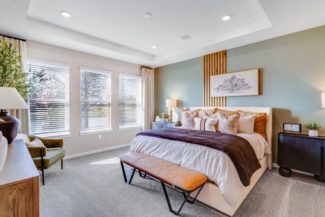 Builder home family room interior