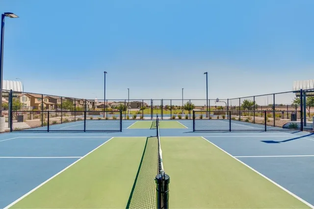 Community tennis court amenity photography
