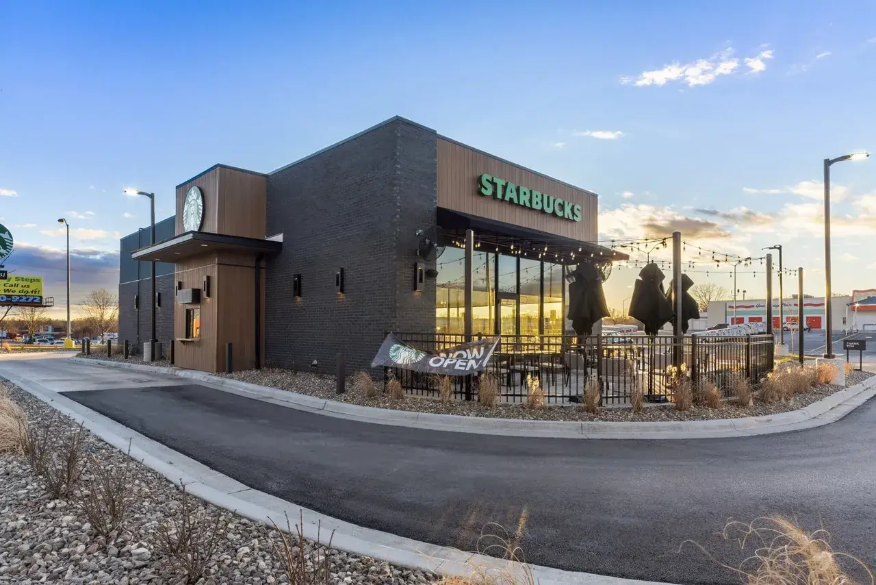 Commercial real estate photography for Starbucks
