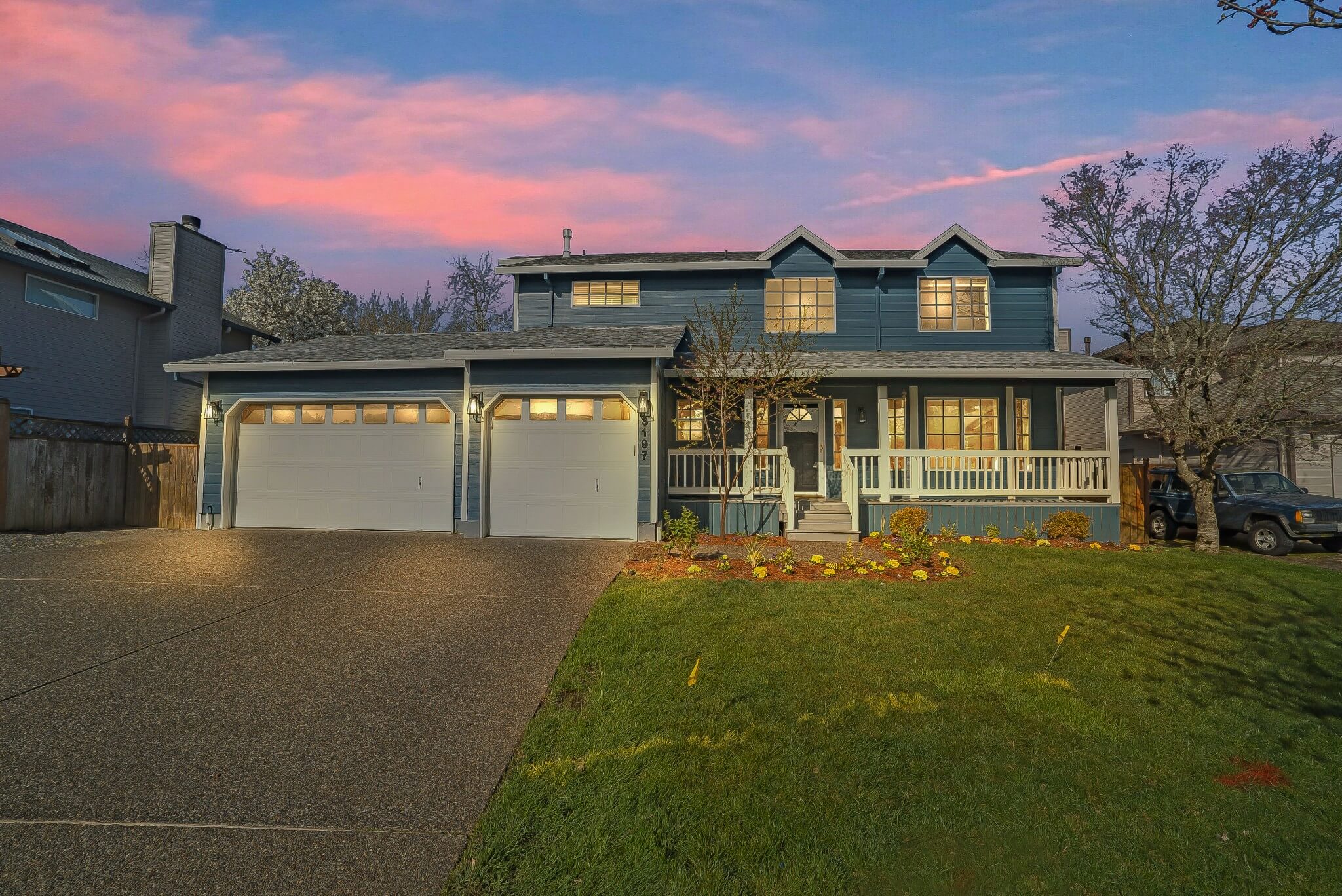 Virtual dusk of home exterior in Gresham, OR