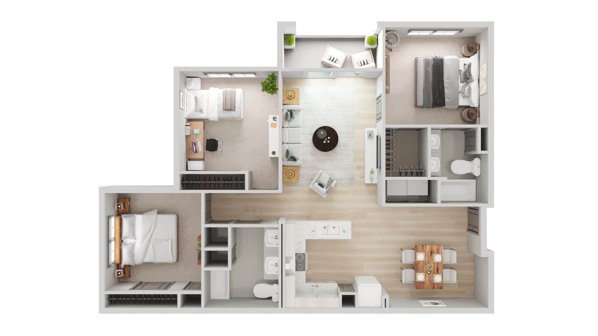 3d floor plan. Black&white floor plan. 3D illustration, sketch, outline.  Stock Illustration | Adobe Stock