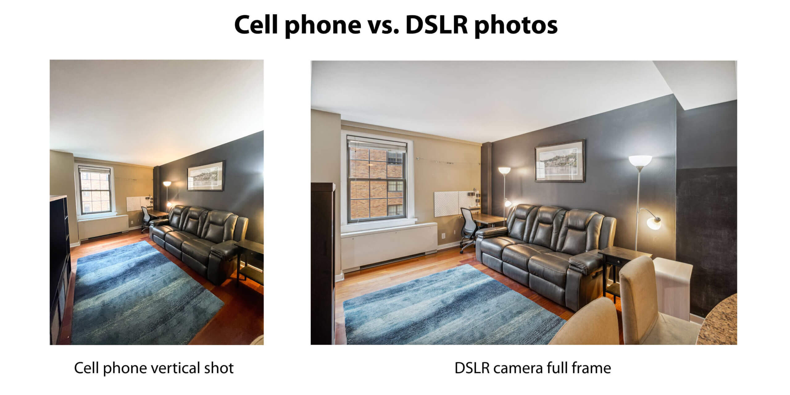 cell phone vs. DSLR HDR real estate photo