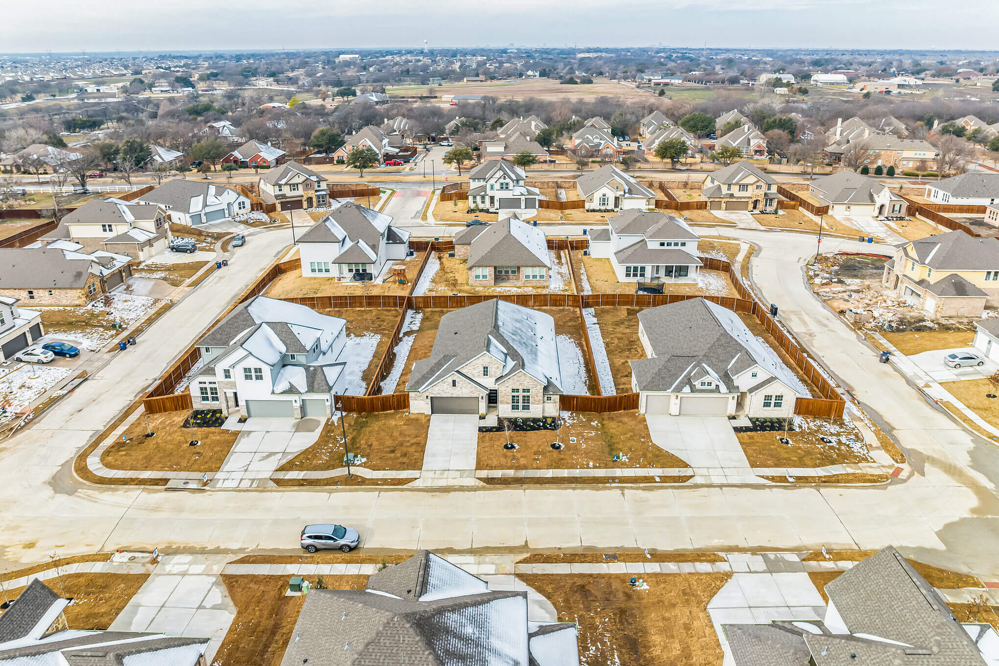aerial photo home builder in TX