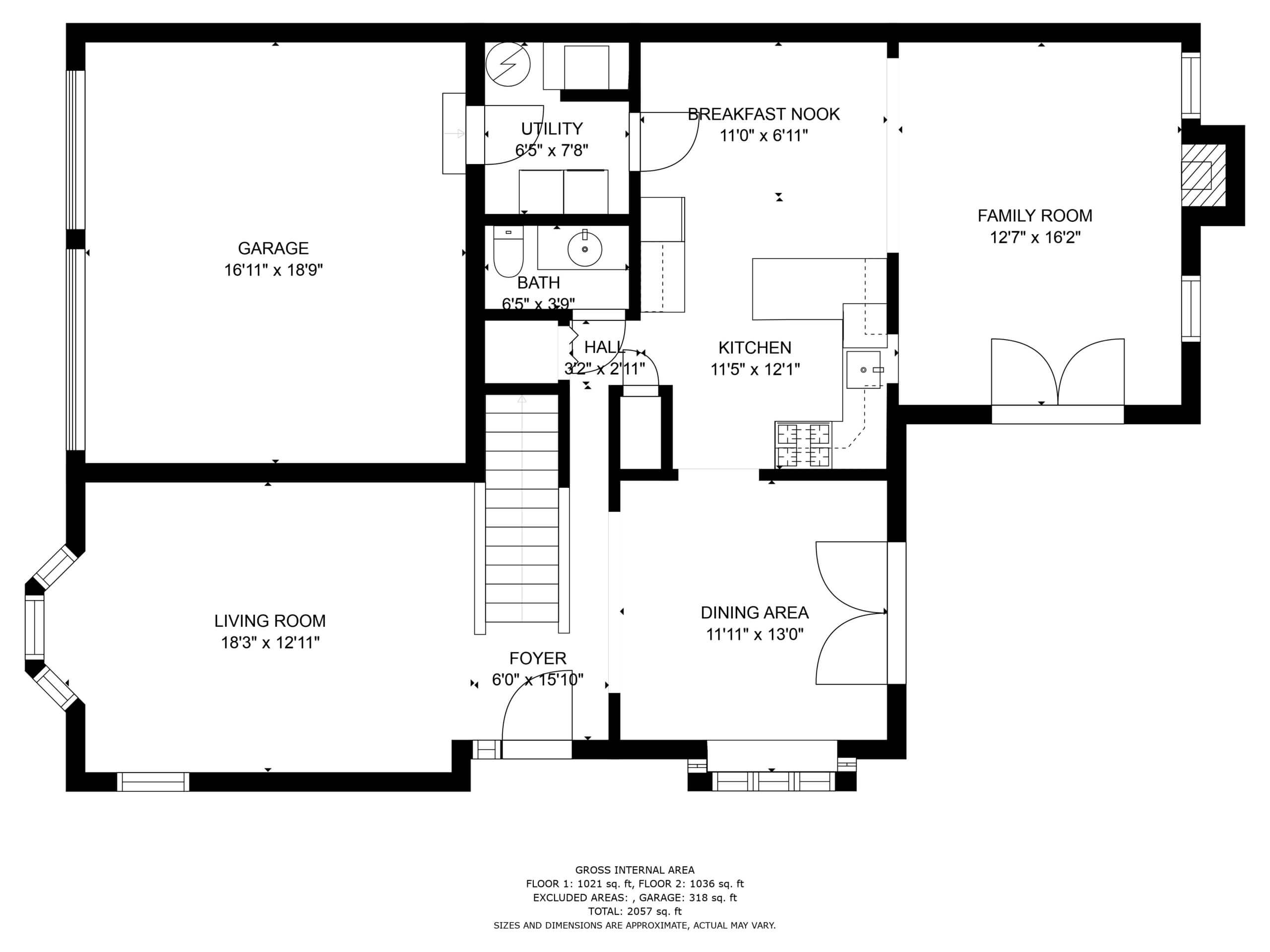 floor plan example, 2nd floor