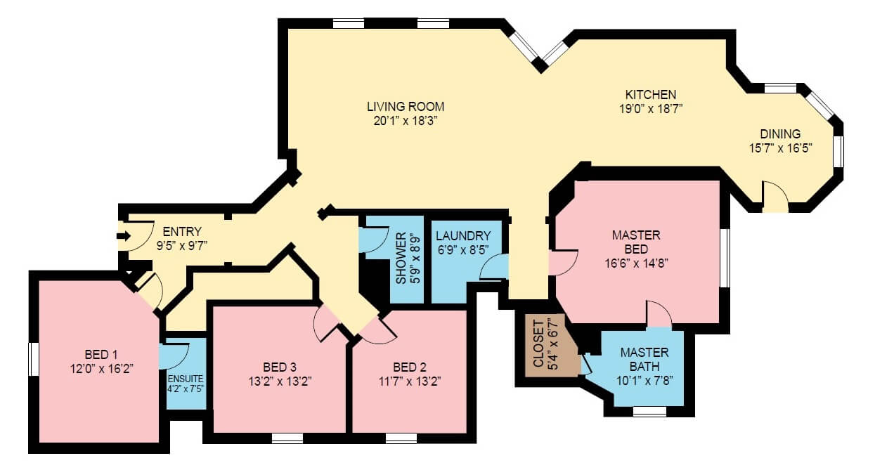 example of color floor plan