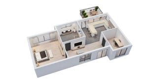 3D floor plan example