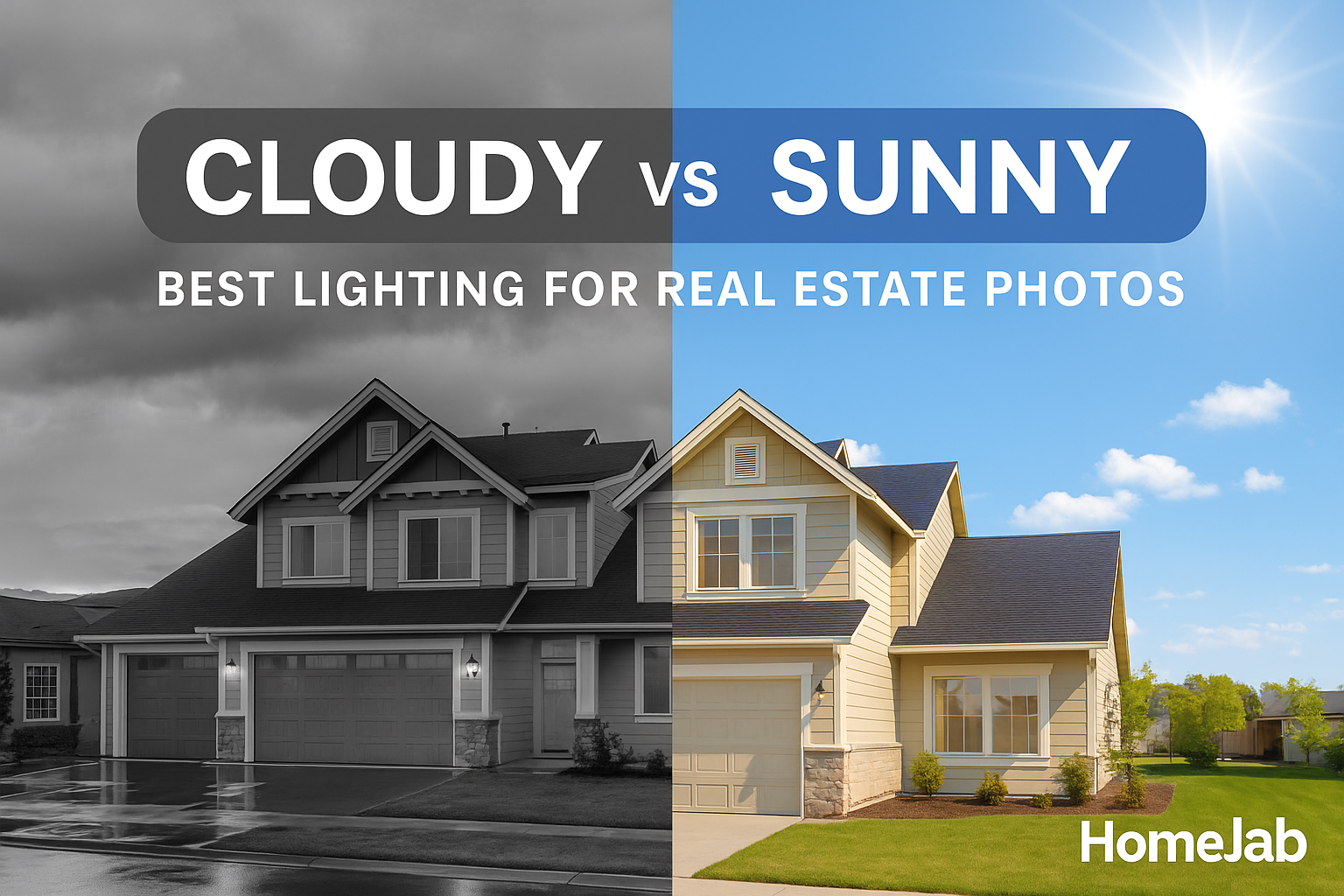 cloudy-vs-sunny-best-lighting-for-real-estate-photos Explore the pros and cons of cloudy vs sunny weather in real estate photography to capture stunning property images. real estate photography, lighting conditions, cloudy weather, sunny weather, HDR photography, property photos, photography tips