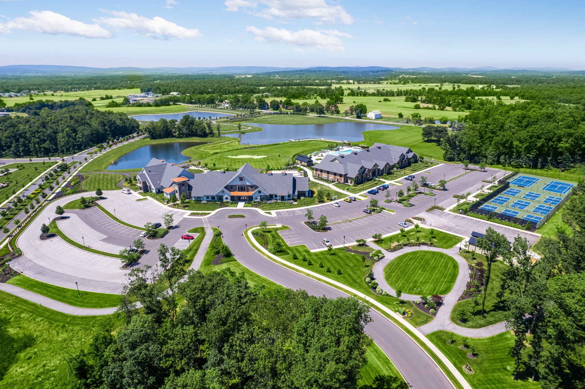 real estate drone shot