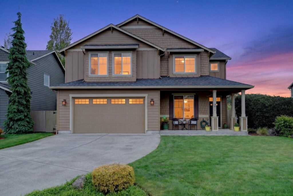 Twilight real estate photo